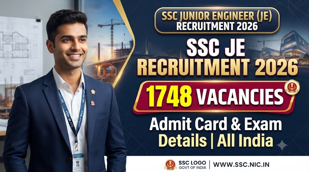 SSC Junior Engineer JE Recruitment 2026: 1748 Vacancies, Admit Card & Exam Details