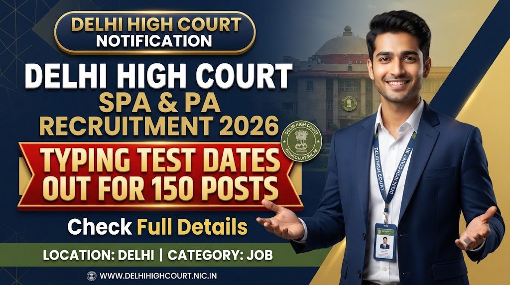 Delhi High Court SPA & PA Recruitment 2026: Typing Test Dates Out for 150 Posts