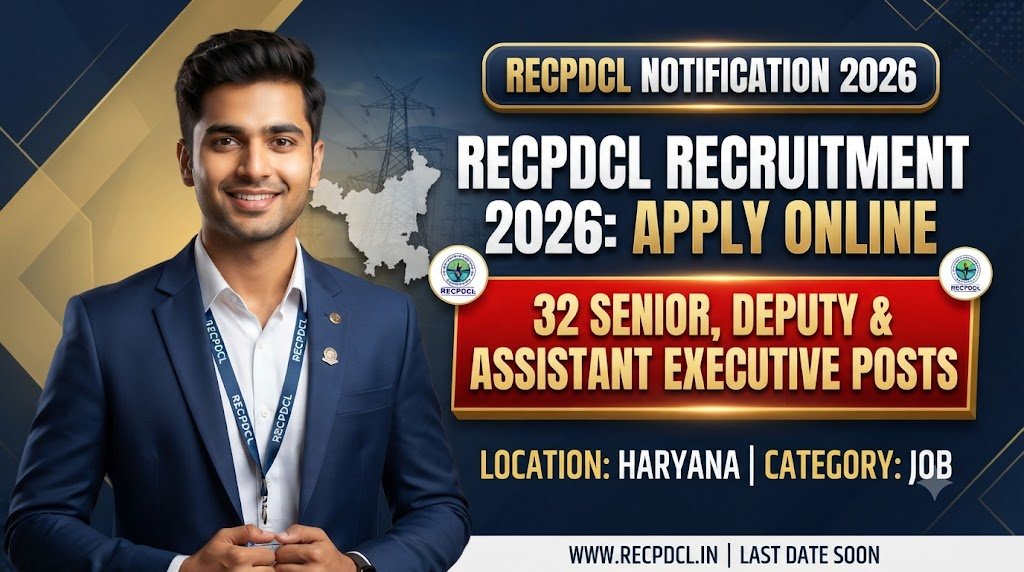 RECPDCL Recruitment 2026: Apply Online for 32 Senior Executive, Deputy Executive & Assistant Executive Posts