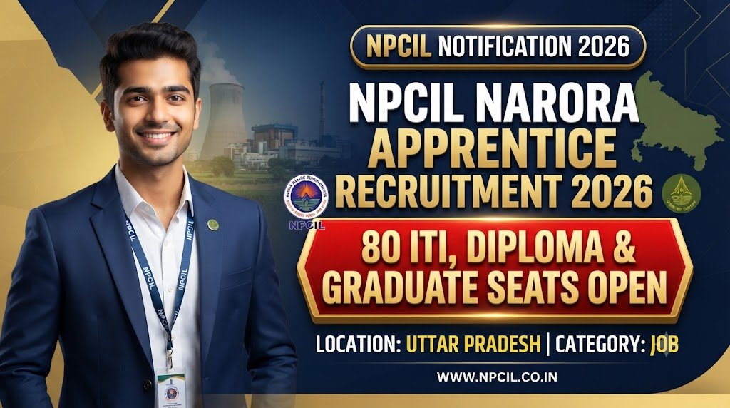 NPCIL Narora Apprentice Recruitment 2026: 80 ITI, Diploma & Graduate Seats Open