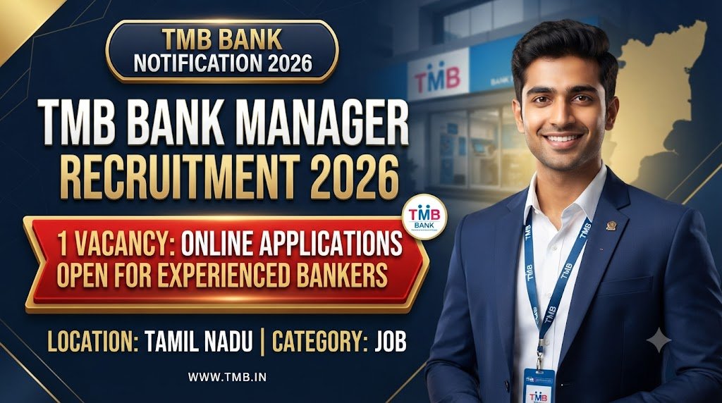 TMB Bank Manager Generalist Recruitment 2026: Online Applications Open for Experienced Bankers